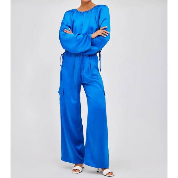 NEW FIFTEEN TWENTY sofi pants in sapphire blue - Picture 1 of 3